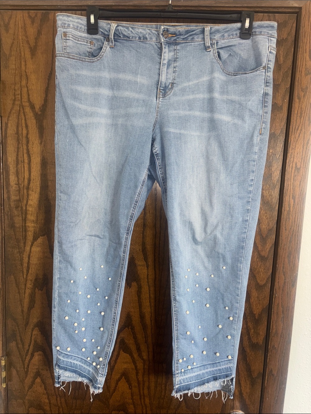 Earl Jeans Pearl Adorned Skinny Ankle Jeans size 22W